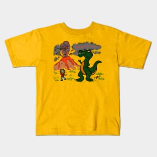Zom B meets Sassy Rex Kids T-Shirt